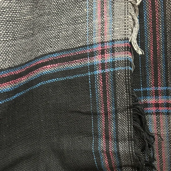 Plaid Black and Gray Women's Wrap - Picture 3 of 6